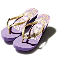 wedge sandals with bling accessory